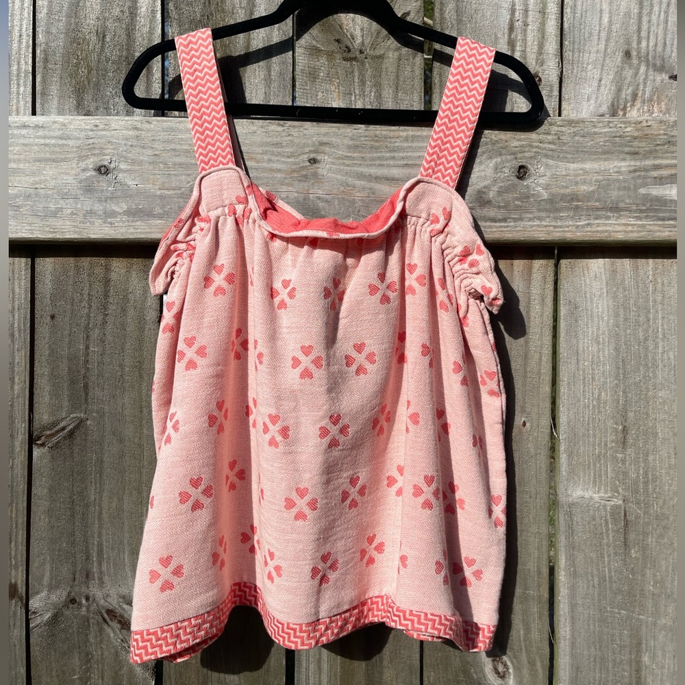 Cecilie Copenhagen Pink Heart Pattern Top Size M NWT